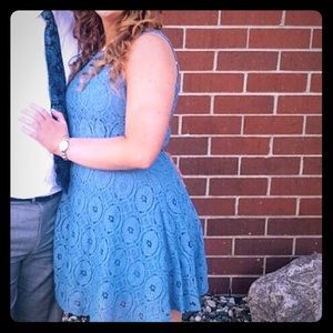 Light Blue Crochet Dress